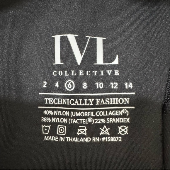 IVL Collective Sport Bra Black White Checkered Front Zip Women's 6 Workout - Picture 10 of 12